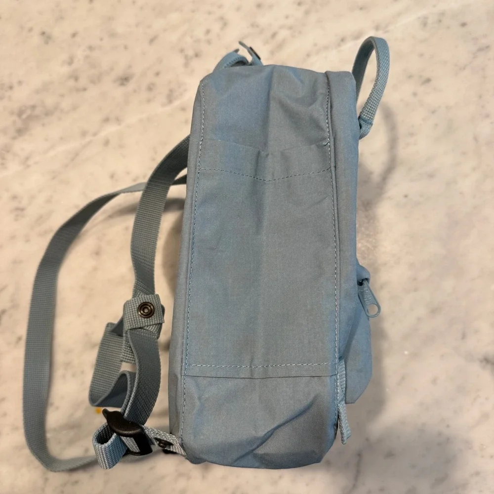 Fjallraven Kanken‎ Mini Backpack Blue Vinylon F Adjustable Straps Small Bag